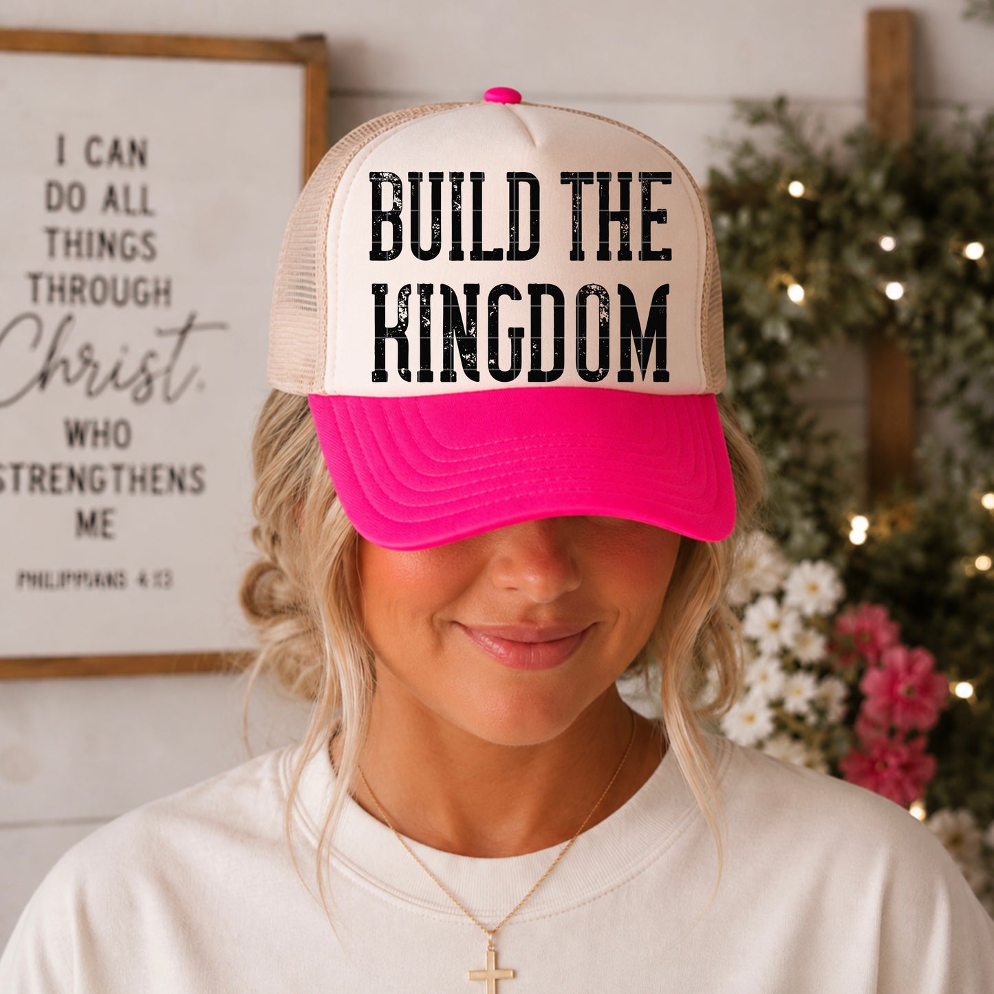 Build The Kingdom Black Font DTF Transfer