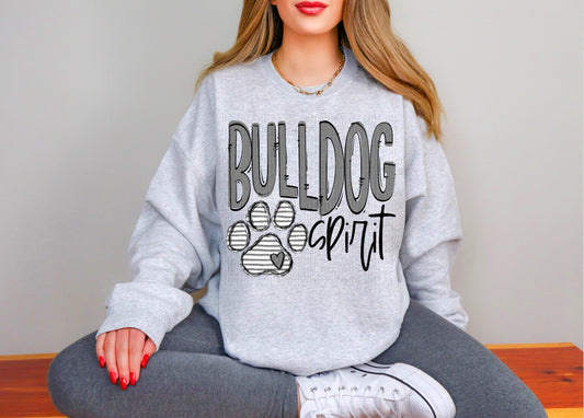 Bulldog Spirit Grey DTF Transfer