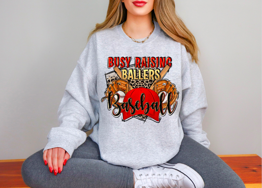 Busy Raising Ballers Baseball DTF Transfer