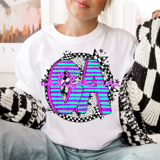 California Spring State Stripes DTF Transfer