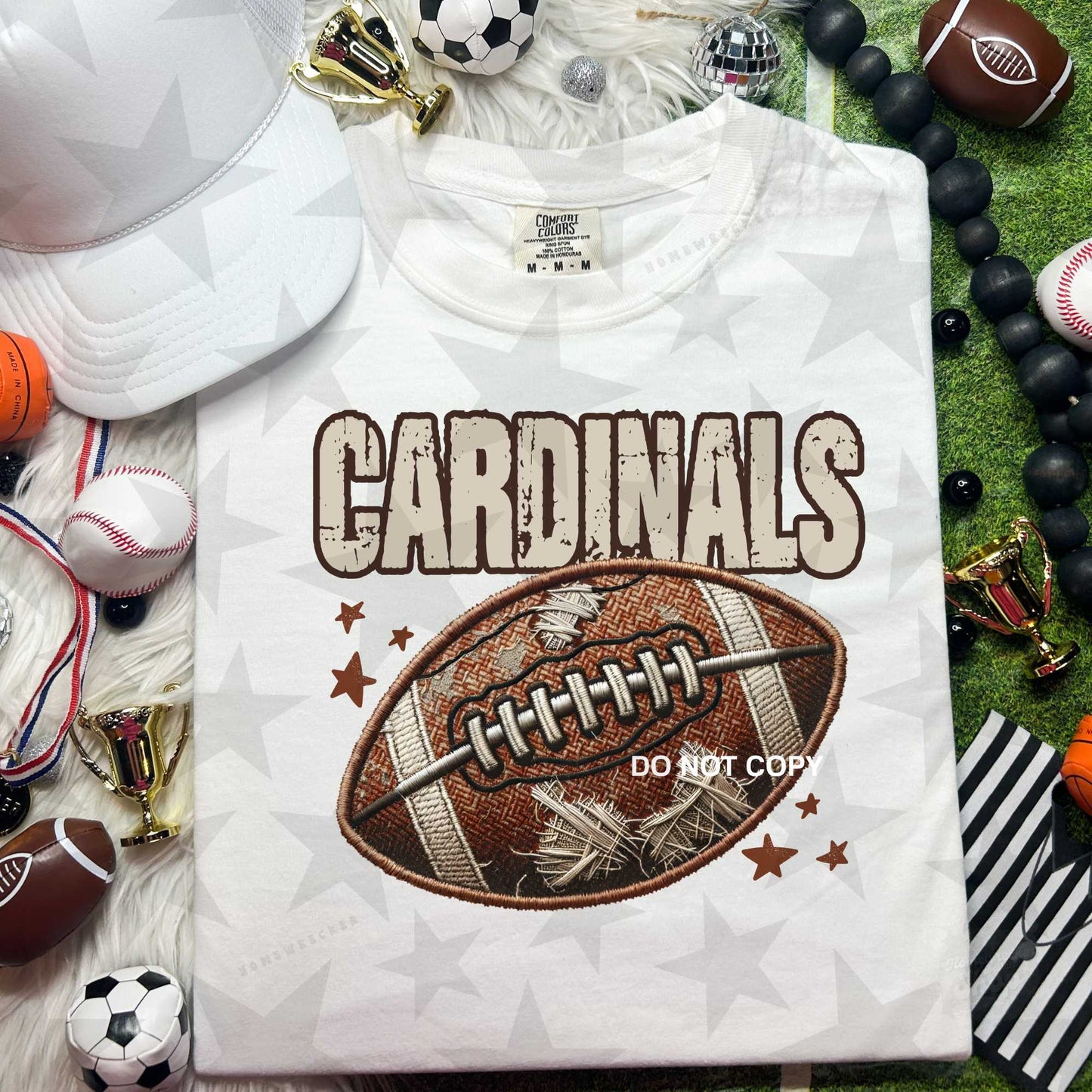 Cardinals Neutral Football Mascot DTF Transfer