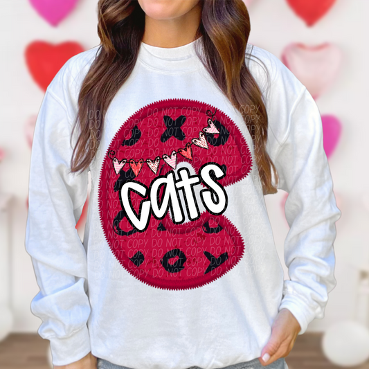 Cats Valentine School Spirit DTF Transfer