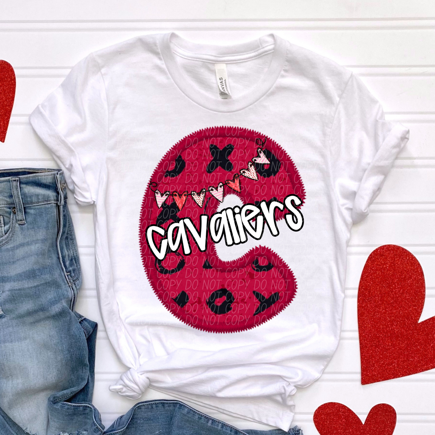 Cavaliers Valentine School Spirit DTF Transfer