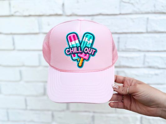 Chill Out Popsicles 1 Hat Patch DTF Transfer