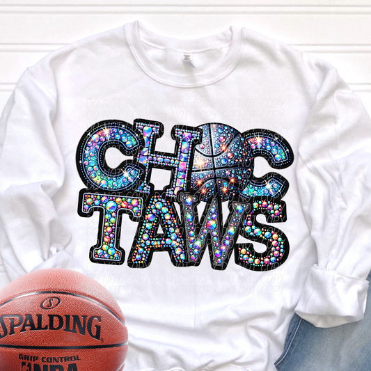 Choctaws Rhinestone Basketball Mascot DTF Transfer