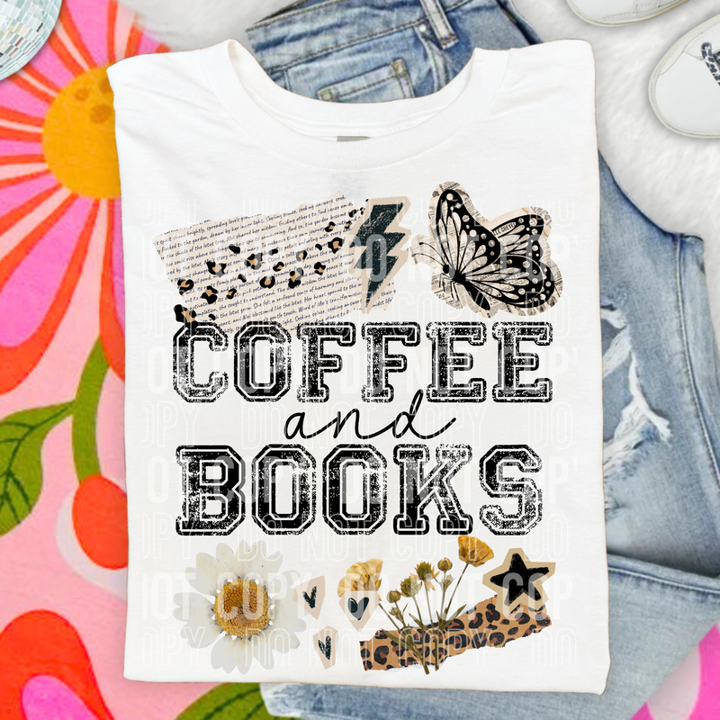 Coffee And Books DTF Transfer