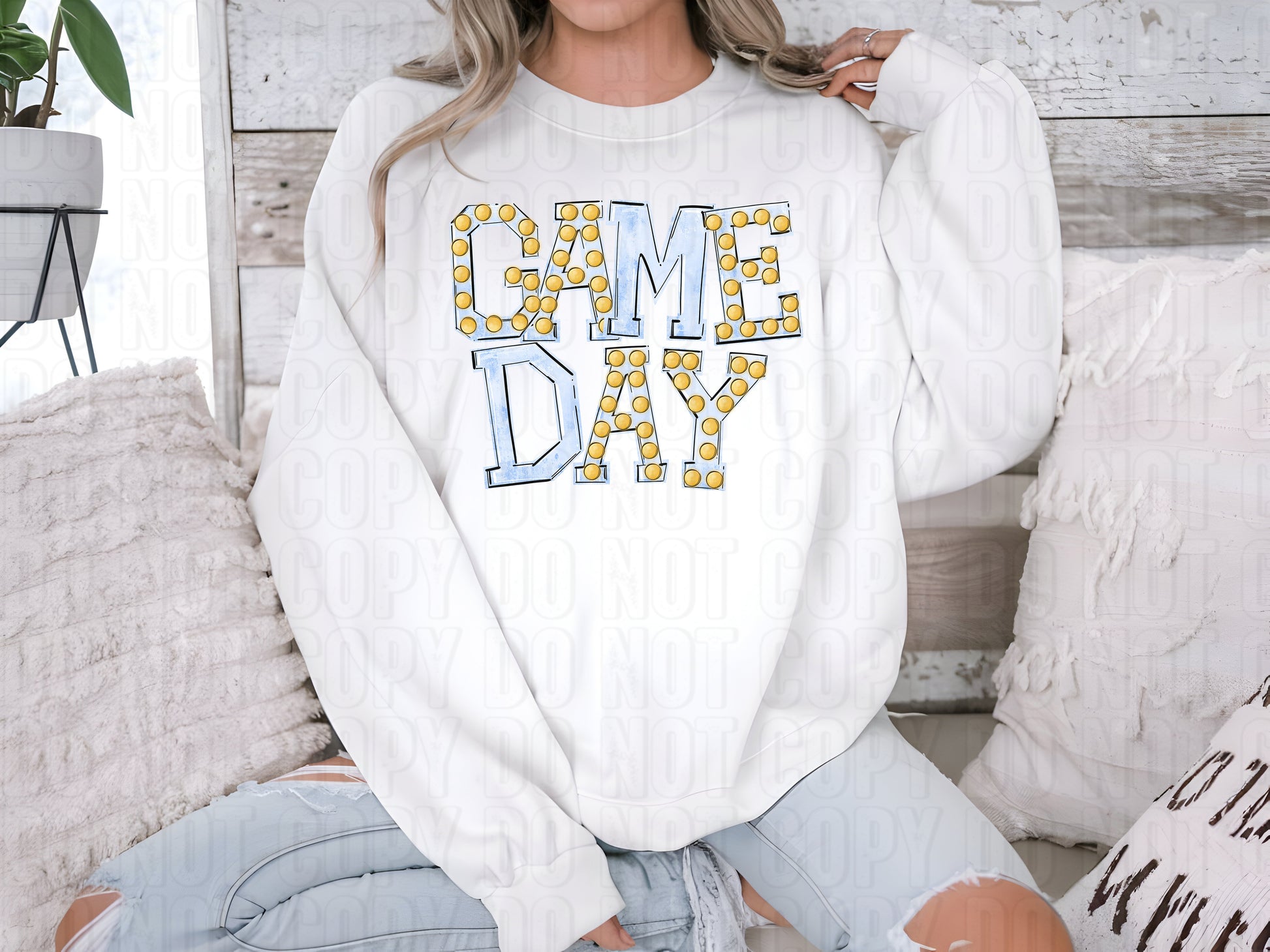 Columbia Blue Game Day Marquee DTF Transfer