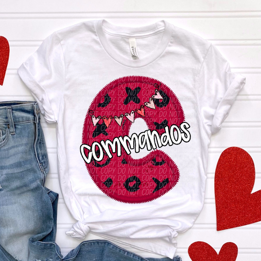 Commandos Valentine School Spirit DTF Transfer