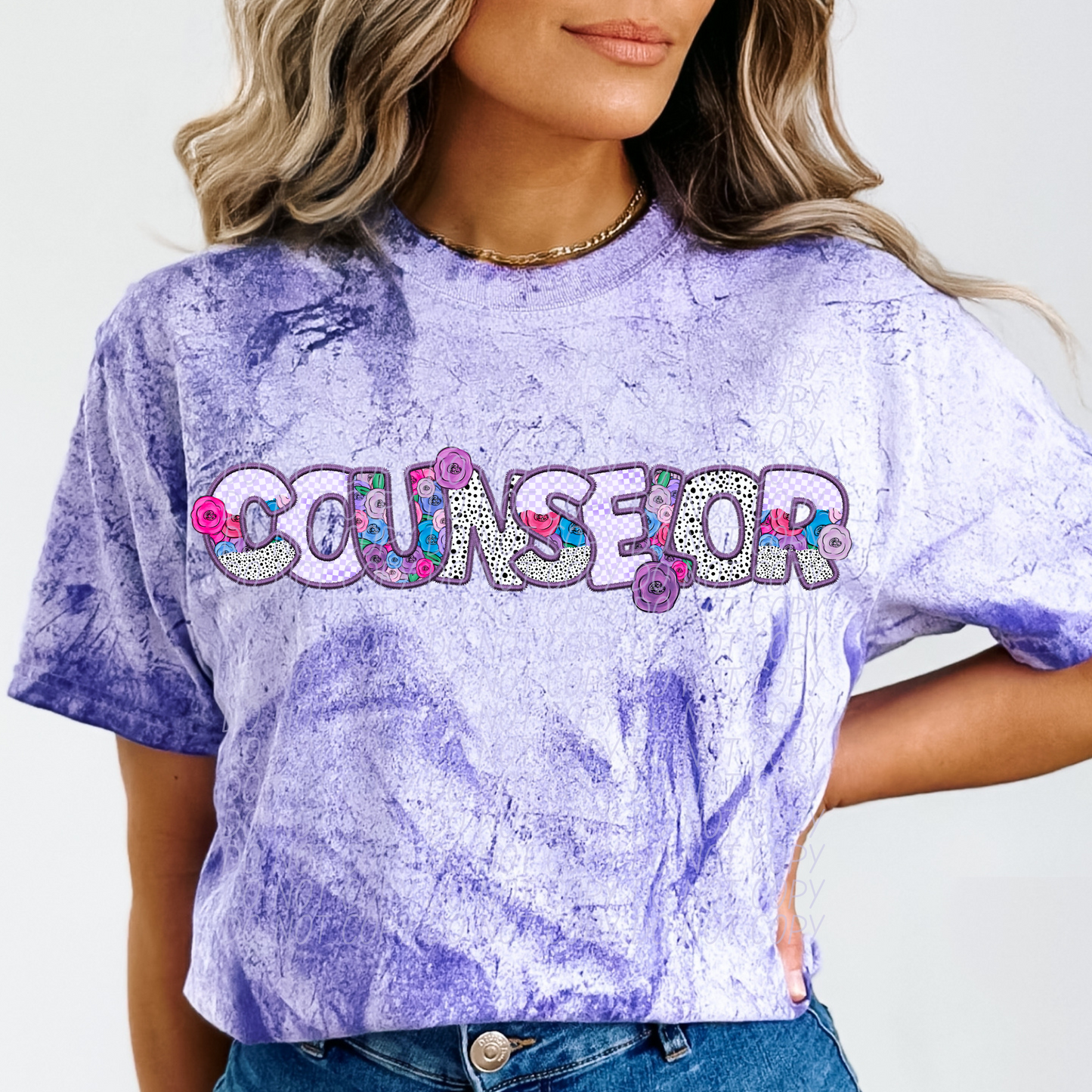 Counselor Pretty In Purple DTF Transfer