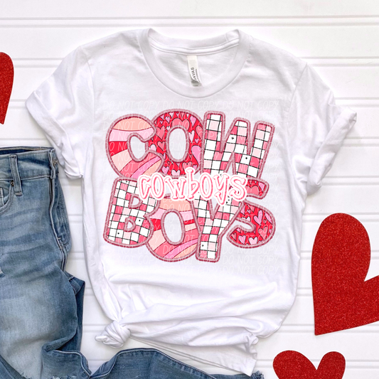Cowboys Valentine Mascot DTF Transfer