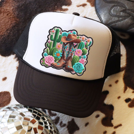 Cowgirl Hat Patch DTF Transfer