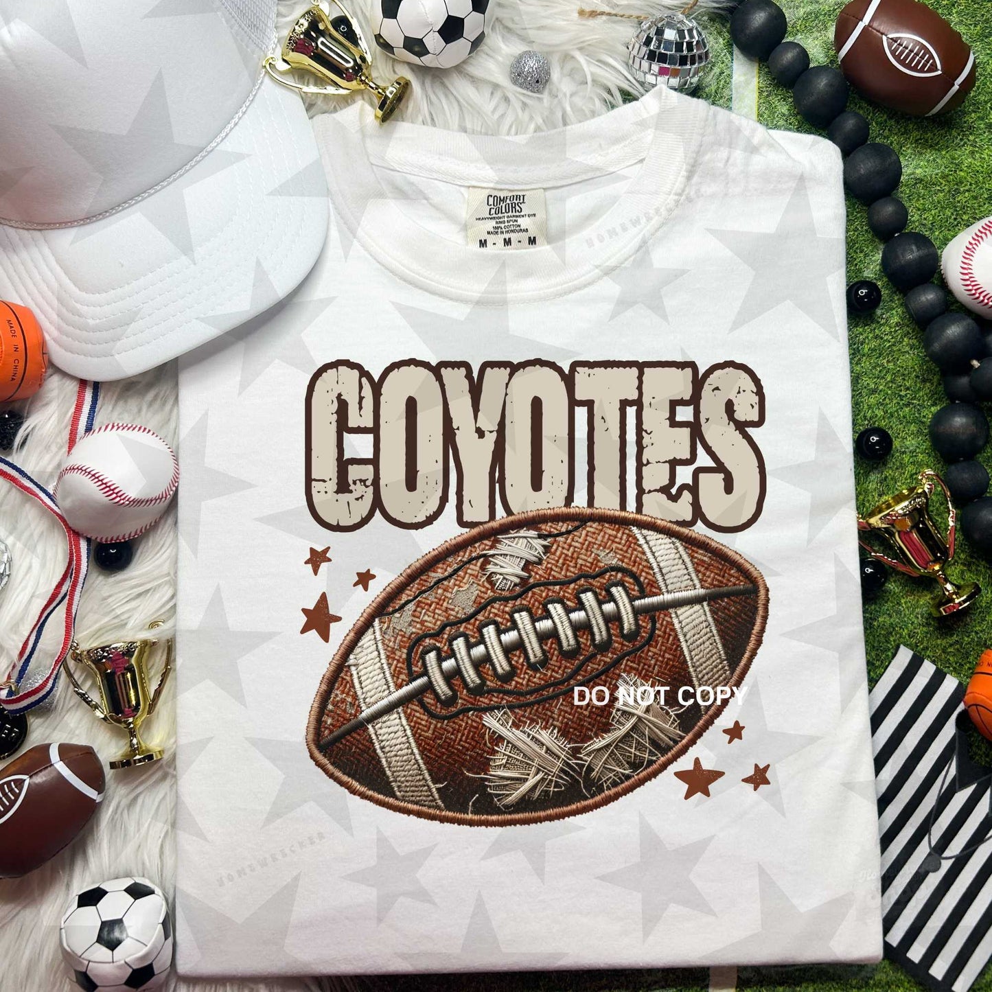 Coyotes Neutral Football Mascot DTF Transfer