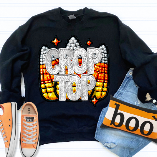 Crop Top Candy Corn DTF Transfer