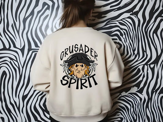 CRUSADER MASCOT SPIRIT  CHECKER CIRCLE SAG DTF Transfer