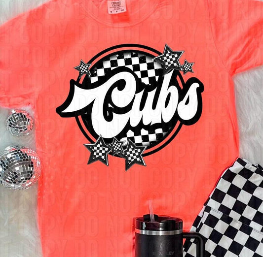 Cubs Checker Mascot DTF Transfer
