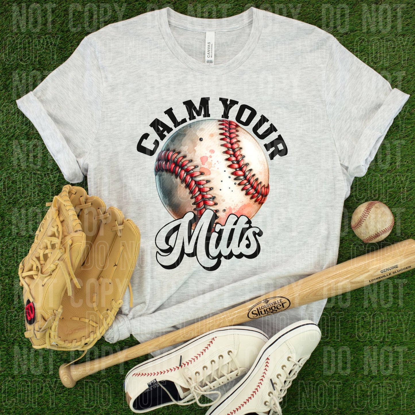 Calm Your Mitts Baseball DTF Transfer