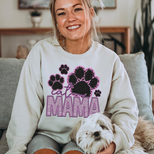 Cat Mama Pink/Purple DTF Transfer