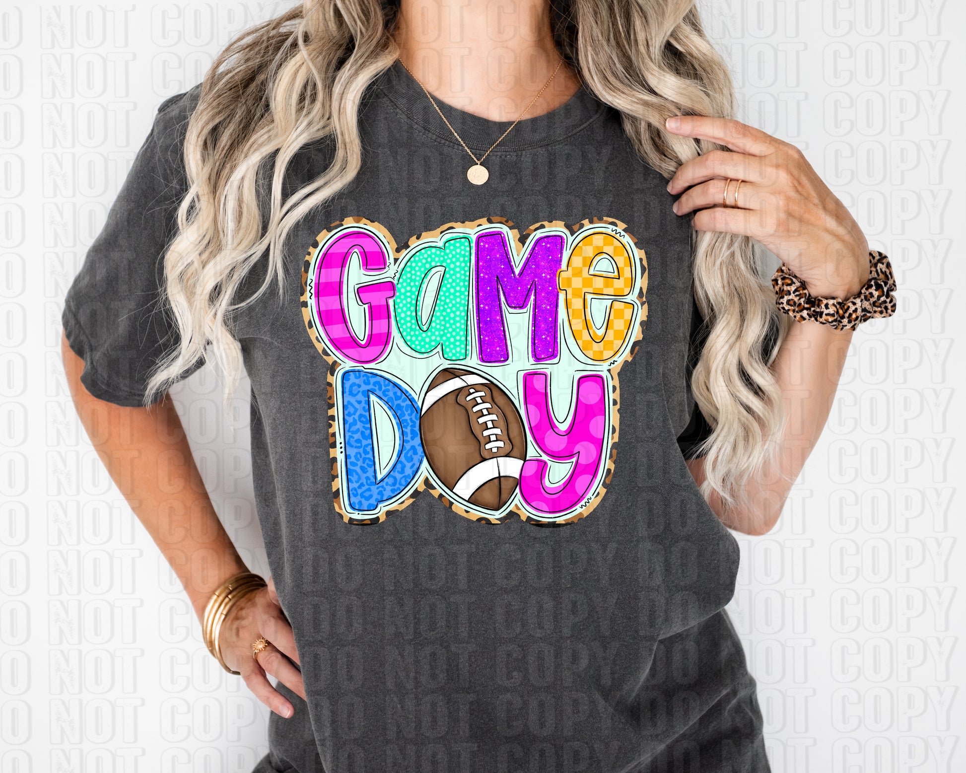 Cheetah Outline Game Day DTF Transfer