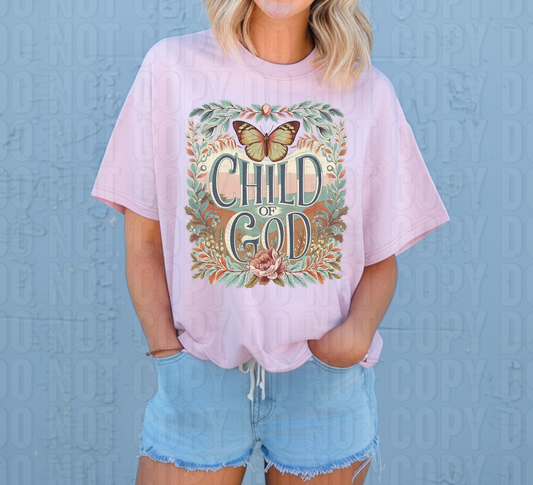Child Of God Butterfly DTF Transfer
