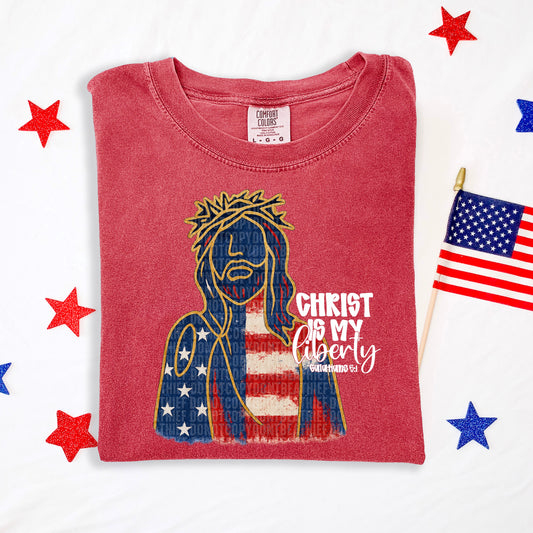 Christ Is My Liberty White DTF Transfer
