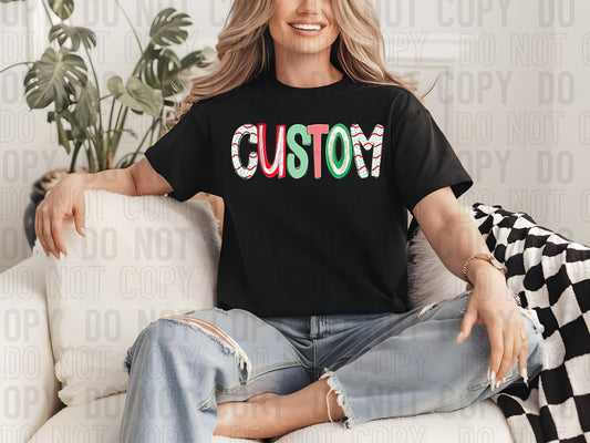 Christmas Tree Treat Custom/Name Personalized DTF Transfer