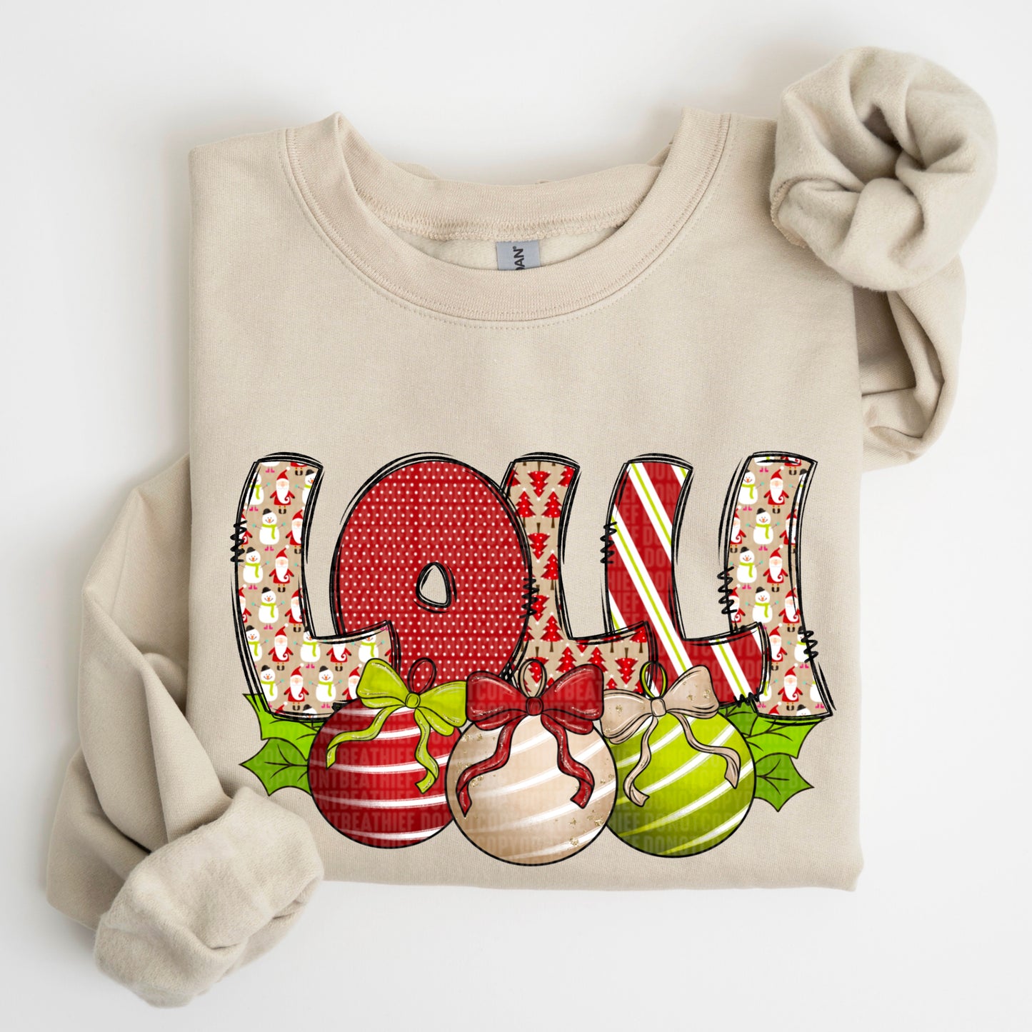 Lolli Christmas Bell Name DTF Transfer