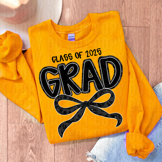 Class Of 2025 Grad Gold DTF Transfer