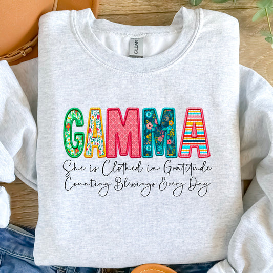 Gamma Clothed In Gratitude DTF Transfer
