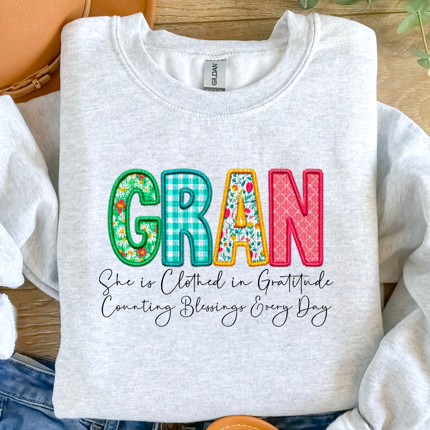 Gran Clothed In Gratitude DTF Transfer