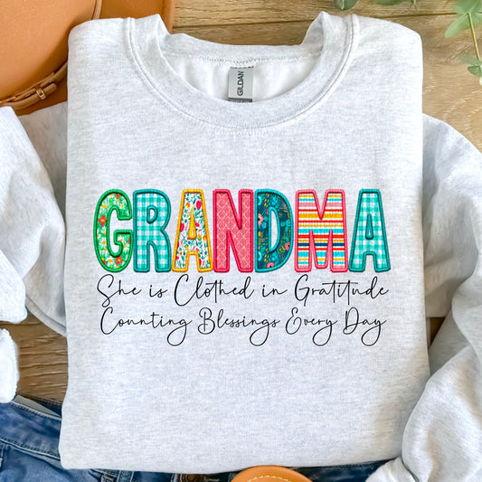 Grandma Clothed In Gratitude DTF Transfer