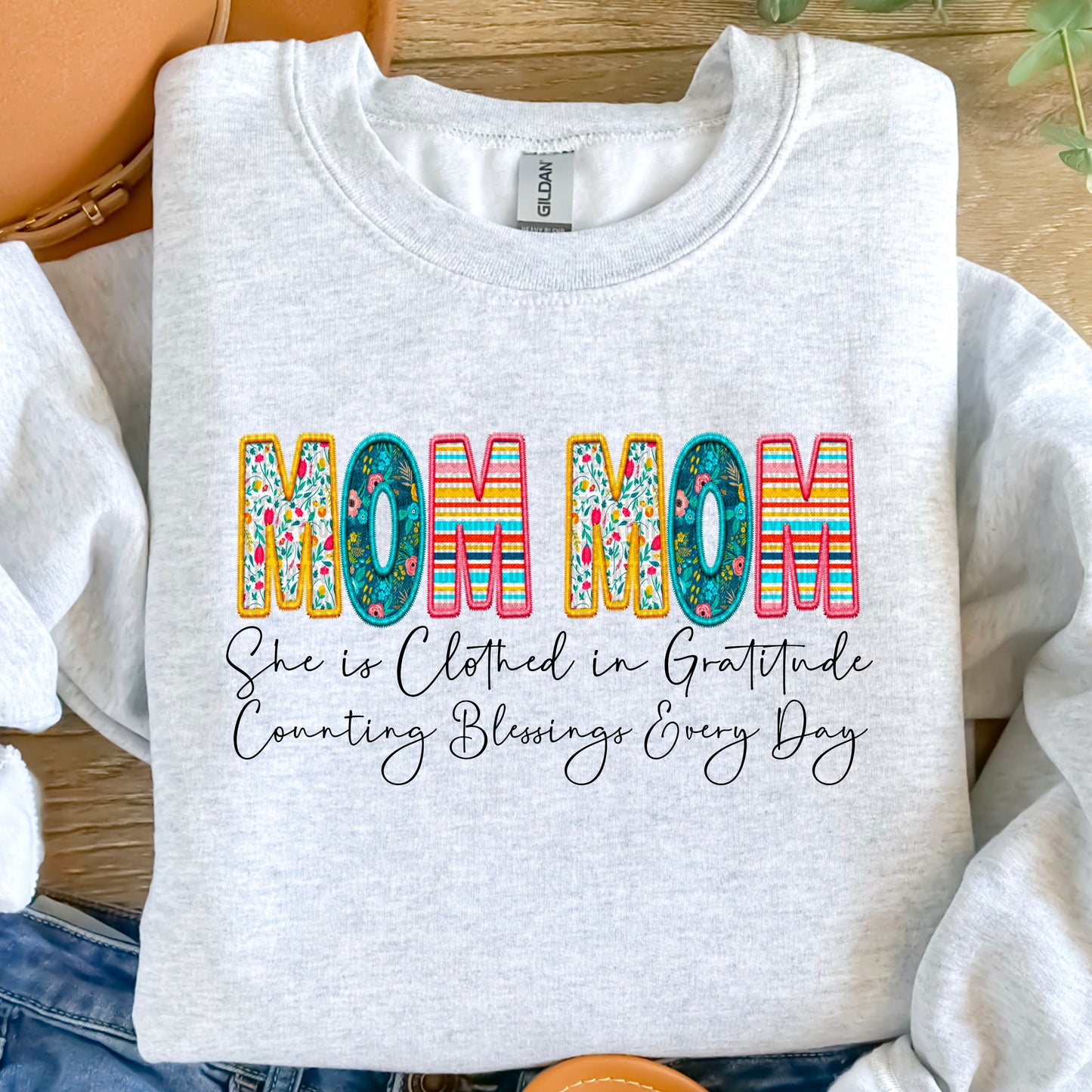 Mom Mom Clothed In Gratitude DTF Transfer