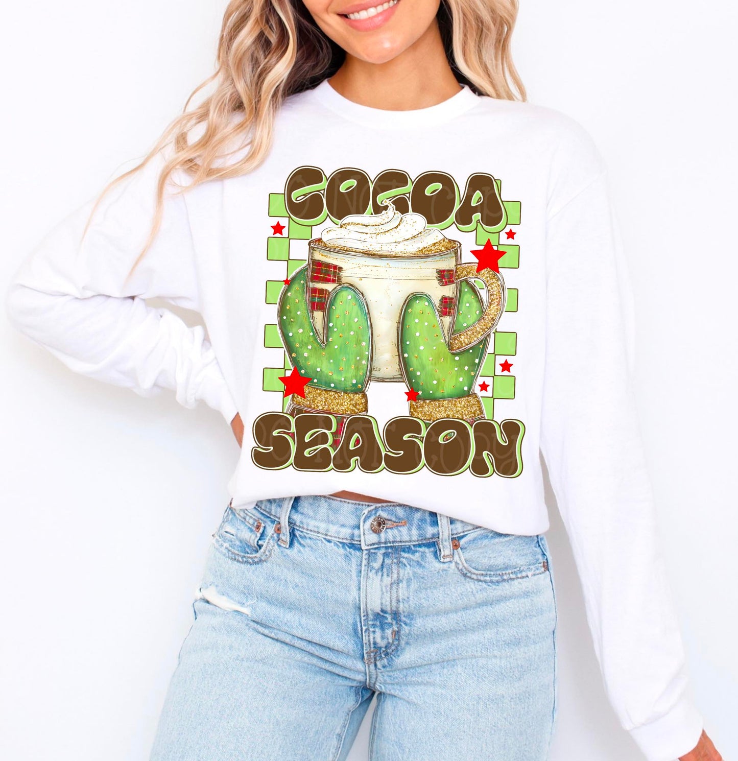 Cocoa Season Checker DTF Transfer