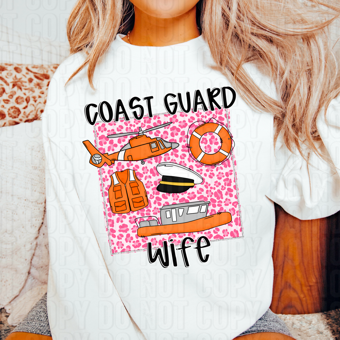 Coast Guard Wife DTF Transfer