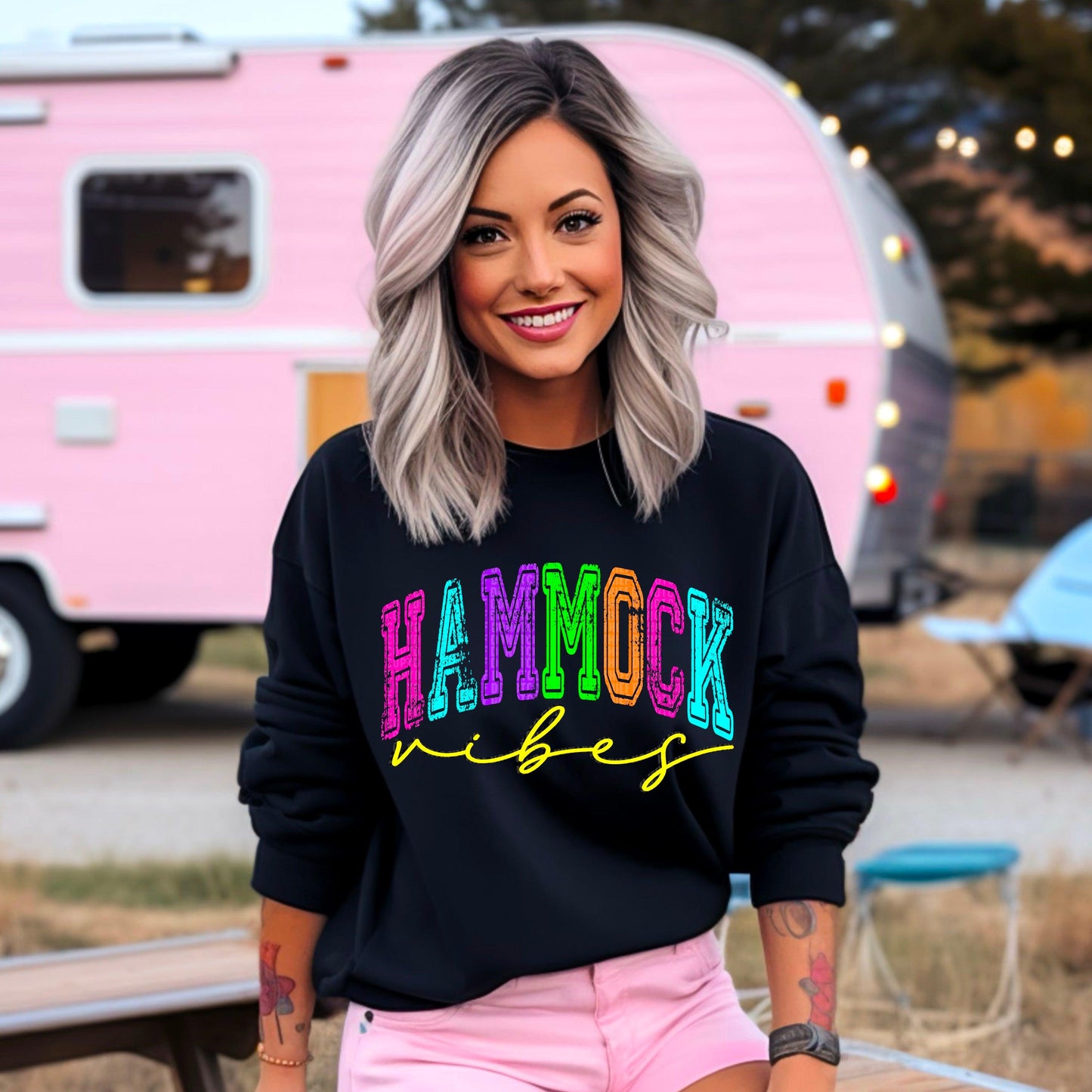 Hammock Vibes Colorful Grunge DTF Transfer