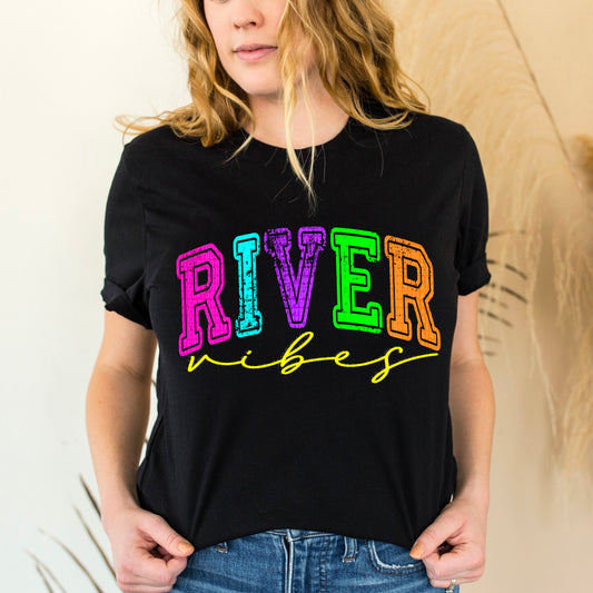 River Vibes Colorful Grunge DTF Transfer