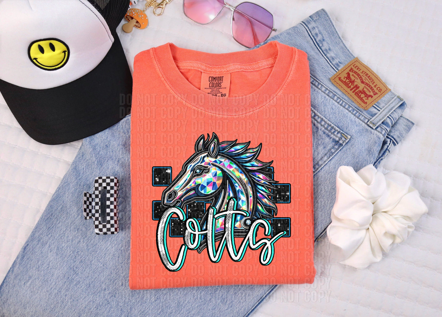 Rhinestone Colorful Mascots DTF Transfer