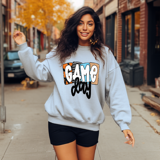 Gameday Columbia Blue Boxy Basketball DTF Transfer