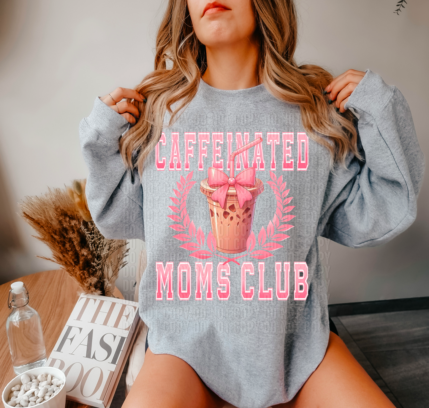 Coquette Caffeinated Moms Club DTF Transfer