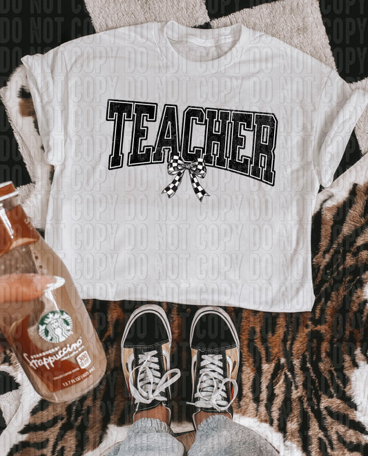 Teacher Coquette Grunge DTF Transfer