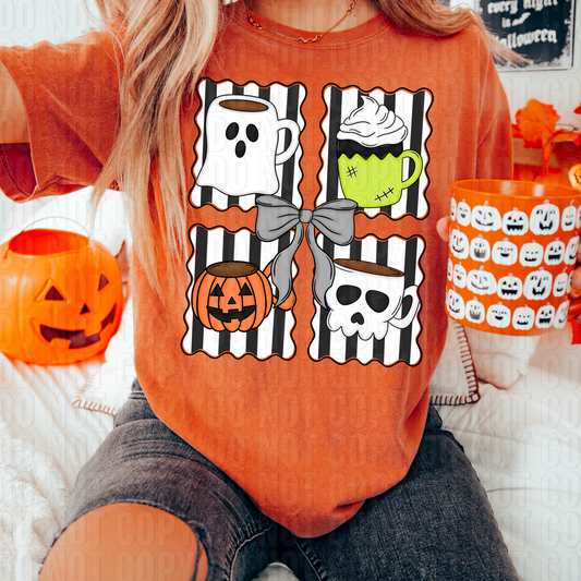 Coquette Halloween Mugs DTF Transfer