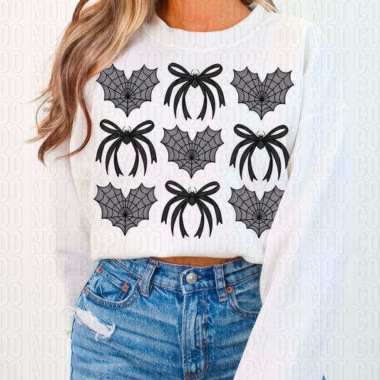 Coquette Spiders And Hearts DTF Transfer