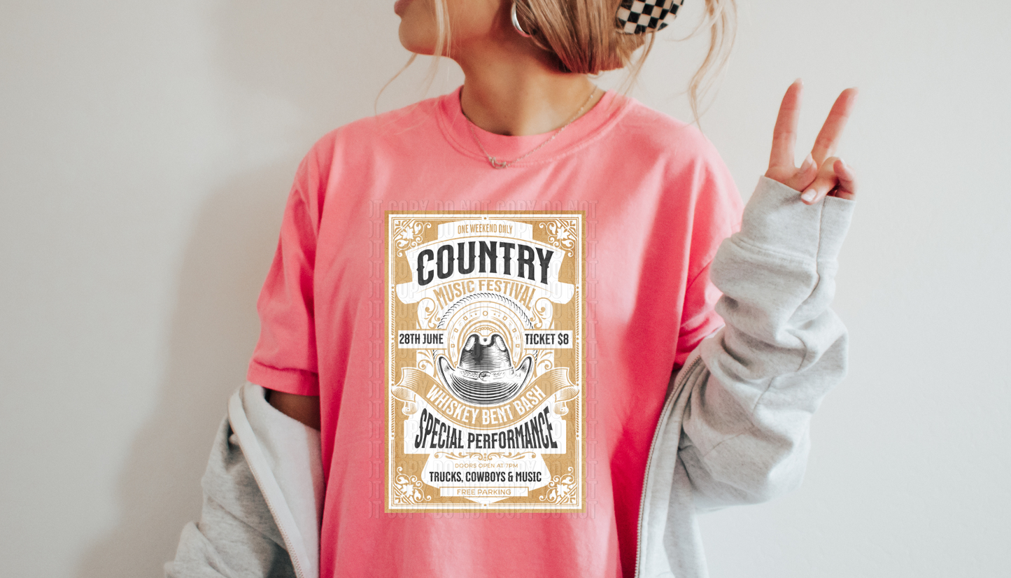 Country Music Fest DTF Transfer