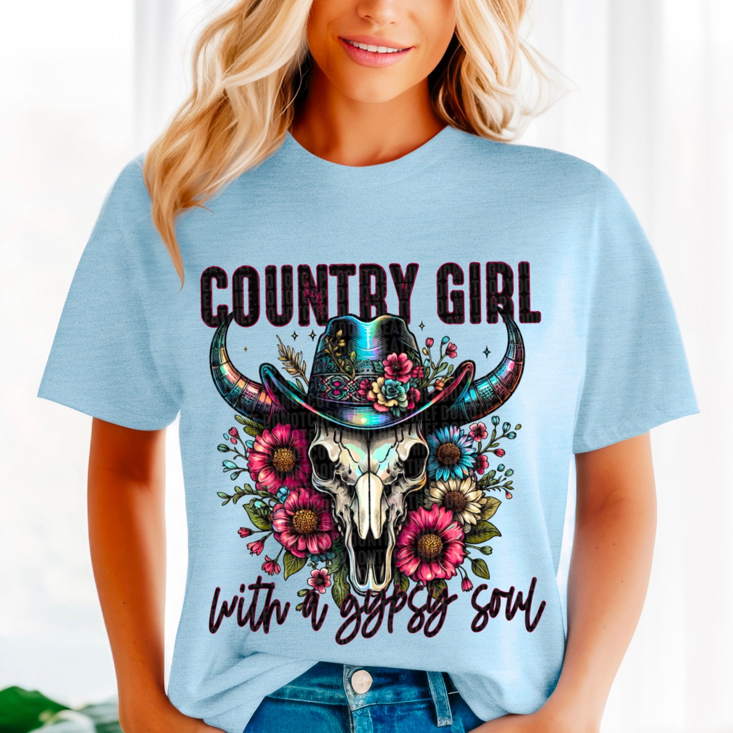 Country Girl With A Gypsy Soul DTF Transfer