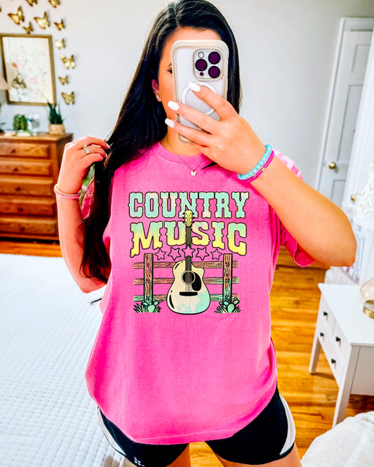 Country Music Guitar DTF Transfer