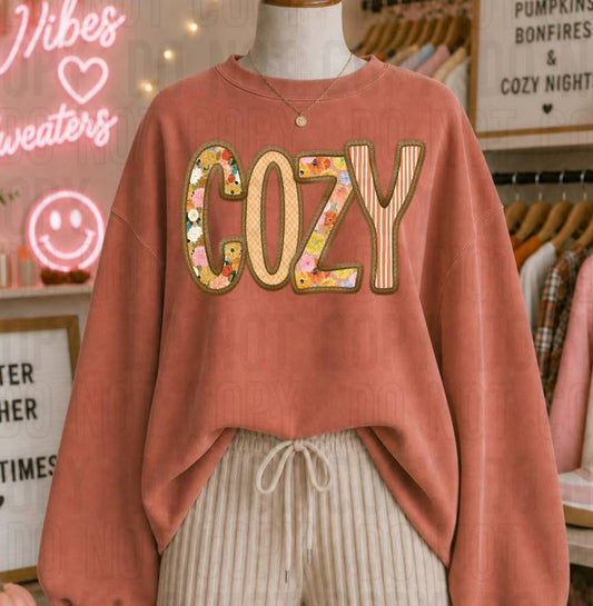Cozy Faux Emb DTF Transfer