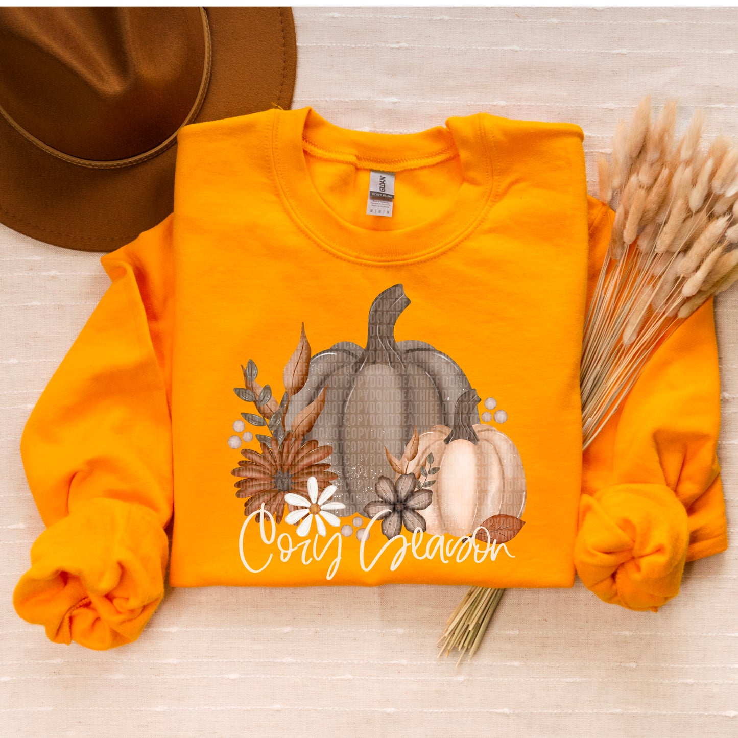 Cozy Season Preppy Pumpkin DTF Transfer