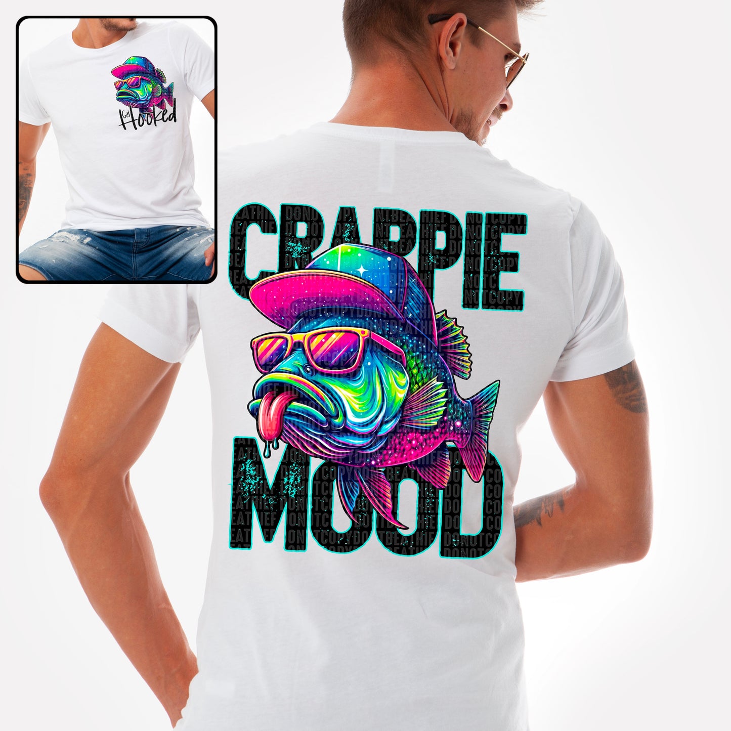 Crappie Mood Front/Back DTF Transfer