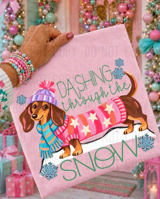 Dashing Through The Snow DTF Transfer