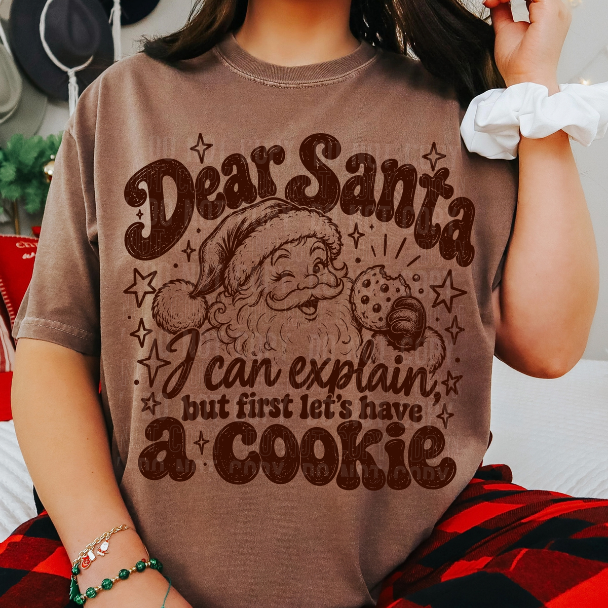 Dear Santa I Can Explain But First Cookie DTF Transfer