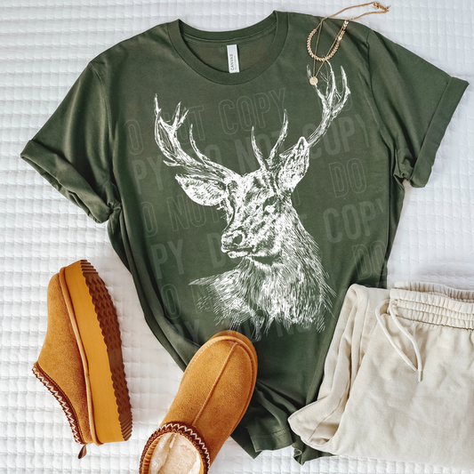 Deer Sketch DTF Transfer